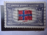 Stamps United States -  Bandera de Noruega 