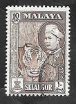 Stamps Malaysia -  Selangor - 72 - Sultan Kedah