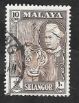 Sellos de Asia - Malasia -  Selangor - 72 - Sultan Kedah