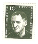 Stamps Germany -  309 - Anivº de la muerte de Berthold Brecht