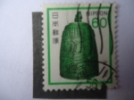 Stamps Japan -  Campana Colgante del Templo Byodo-In De Uji (Kioto)-Patrimonio Cultural.