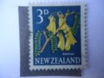 Stamps New Zealand -  Kowhai - Árbol de pagoda de hojas pequeñas.
