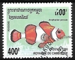 Sellos de Asia - Camboya -  Orange Clownfish