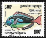 Stamps Cambodia -  Blue Tang
