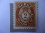 Stamps Norway -  Corona y Corneta - Post From . 2 ore - 