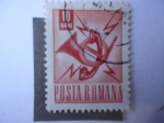 Stamps Romania -  Corneta de Correos-Teléfono-Telecomunicaciones-Emblema