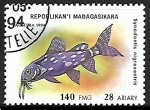 Stamps Madagascar -  Upside-down Catfish