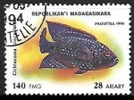 Sellos de Africa - Madagascar -  Jack Dempsey Cichlid