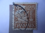 Stamps Denmark -  Velero - servicio de Aduana, 30° Aniversario