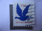Stamps United States -  Paloma Azul llevando rama de Olivo- Paloma de La Paz