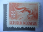 Stamps : Asia : Indonesia :  Nutria de Pelo Liso (Lutrogale perspicillata)