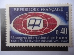 Sellos de Europa - Francia -  3er. Congreso Internacional de la Unión Europea de radiodifusión - Radio y Televisión Educativas 196