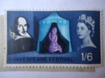 Stamps United Kingdom -  Shakespeare Festival - Drama Histórico de Shakespeare (1599) - La Víspera de Agincourt - Henry V de 