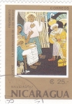 Stamps Nicaragua -  FRACMENTO LA ADORACIÓN 