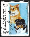 Stamps : Africa : Somalia :  Australian Shepherd and Chinook