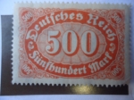Stamps Germany -  Números - Dígito en un Óvalo Transversal. 