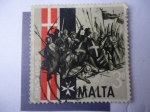 Sellos del Mundo : Europa : Malta : escena de Batalla - 400° Aniversario del Gran Sitio de Malta (1565-1965)