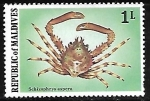 Stamps Maldives -  Common Decorator Crab