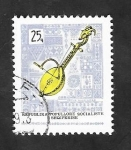 Stamps : Europe : Albania :  1752 - Instrumento de música popular, Instrumento de cuerdas