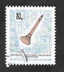 Stamps : Europe : Albania :  1753 - Instrumento de música popular, Chalumeau
