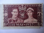 Stamps United Kingdom -  Coronación-King George VI - Reino Unido de Gran Bretaña e Irlanda del Norte.