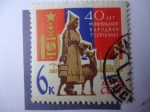 Sellos de Europa - Rusia -  40° Aniversario de la República del Pueblo Mongol.