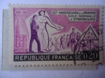 Stamps France -  150° Aniversario de la Primera Escuela Normal en Estrasburgo, 1810-1960