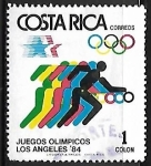 Stamps : America : Costa_Rica :  Basketball, Olympic Games 1984 Los Angeles