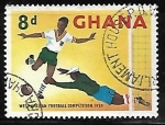 Stamps Ghana -  Jugador haciendo un gol