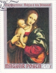 Sellos de Europa - Hungra -  PINTURA LA VIRGEN Y EL NIÑO 