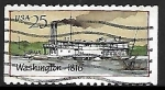 Sellos de America - Estados Unidos -  Steamboats Washington, 1816