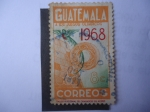 Stamps Guatemala -  Guatemala a los Juegos Olímpicos de México 1968- Quetzal (Pharomachrus mocinno)