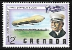 Sellos de America - Granada -  Zeppelin