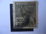 Stamps Brazil -  Dios Mercurio - Globo Terrestre.
