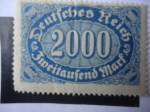 Stamps Germany -  Marca Númeral en un Ovalo cruzado - Alemania Reino