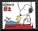 Stamps Japan -  Snoopy reading letter