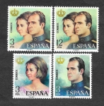 Sellos de Europa - España -  Edf 2302-03-04-05 - D. Juan Carlos I y Doña Sofía. Reyes de España