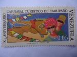 Sellos de America - Venezuela -  X Aniversario-Carnaval Turístico de Carúpano-Mapa
