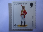 Sellos de Europa - Reino Unido -  País Guernsey - Militar 1822