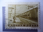 Stamps Hungary -  Tren de Pasajeros - Transporte y Telecomunicaciones.