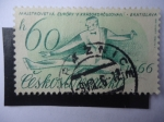 Stamps Czechoslovakia -  Campeonatos Europeos de Patinajes Artistico-Bratislava.