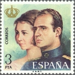 Stamps Spain -  ESPAÑA 1975 2304 Sello Nuevo Reyes de España D. Juan Carlos y Dª Sofia Yvert1950
