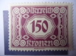 Stamps Austria -  Dígito en decágono - Inflación.