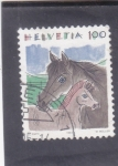 Stamps Switzerland -  CABALLO Y POTRO