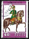 Stamps Hungary -  Lancer, 17th century