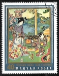 Stamps Hungary -  Caminando en el Jardin Tokyo