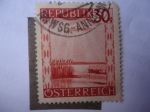 Stamps Austria -  Lago Neusiedler (Burgenland) Paisaje