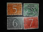 Stamps Netherlands -  Numeros