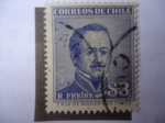 Stamps : America : Chile :  General, Ramón Freire Serrano (1787-1851) Presidente
