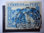 Stamps Peru -  Paseo de la República en Lima- 400.000 Habitantes.